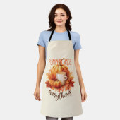 Pumpkin Gewürze alles - Latte & Herbstblätter Schürze (Getragen)