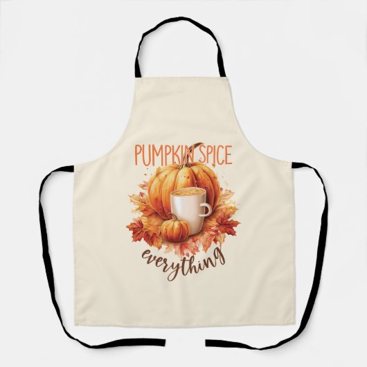 Pumpkin Gewürze alles - Latte & Herbstblätter Schürze (Vorderseite)