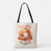 Pumpkin Gewürze alles - Latte & Herbstblätter Tasche (Rückseite)
