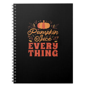 Pumpkin Gewürze alles Niedliche Herbstsaison Essen Notizblock