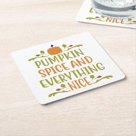 Pumpkin Gewürze Alles Nizza Herbstferien Rechteckiger Pappuntersetzer (angewinkelt)
