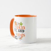 Pumpkin Gewürze alles Nizza Wordart Fall Tasse (Vorderseite Links)