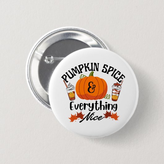 Pumpkin Gewürze alles schön Button (Vorne & Hinten)