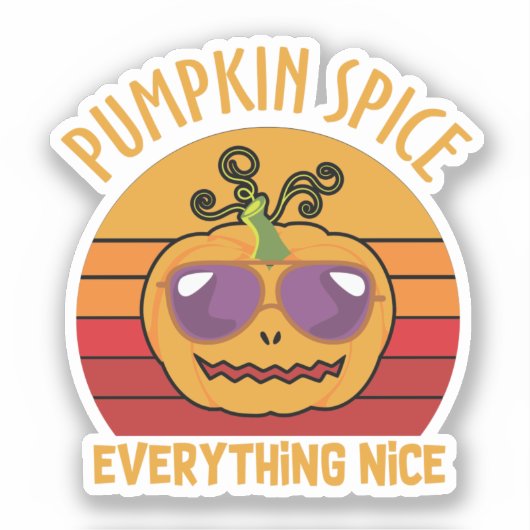 Pumpkin Gewürze alles schön - Halloween Aufkleber (Vorderseite)