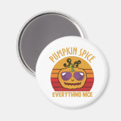Pumpkin Gewürze alles schön - Halloween Magnet (Vorderseite/Rückseite)