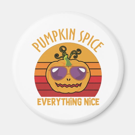 Pumpkin Gewürze alles schön - Halloween Magnet (Vorne)