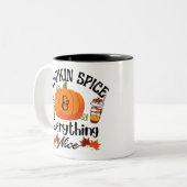 Pumpkin Gewürze alles schön Zweifarbige Tasse (Vorderseite Links)