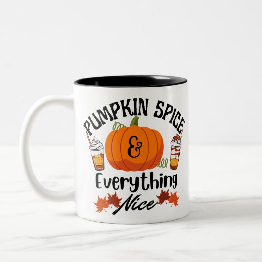 Pumpkin Gewürze alles schön Zweifarbige Tasse (Links)