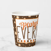 Pumpkin Gewürze alles Sternenhimmel Hintergrund Pappbecher (Vorderseite)