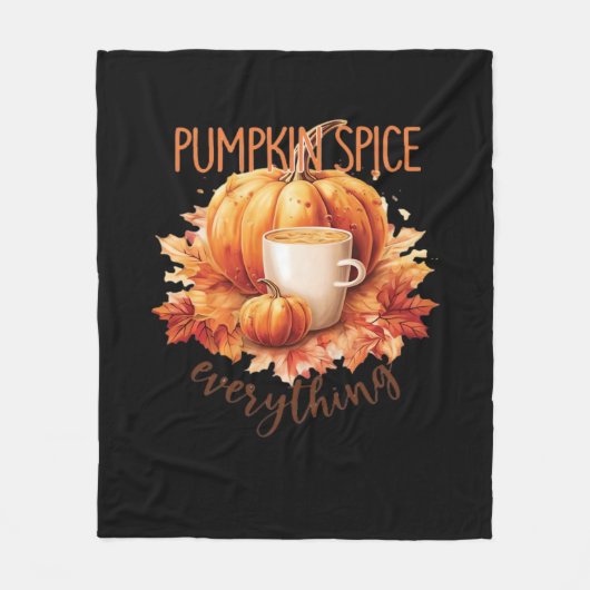 Pumpkin Gewürze Alles Word Kunst Fleecedecke (Vorderseite)