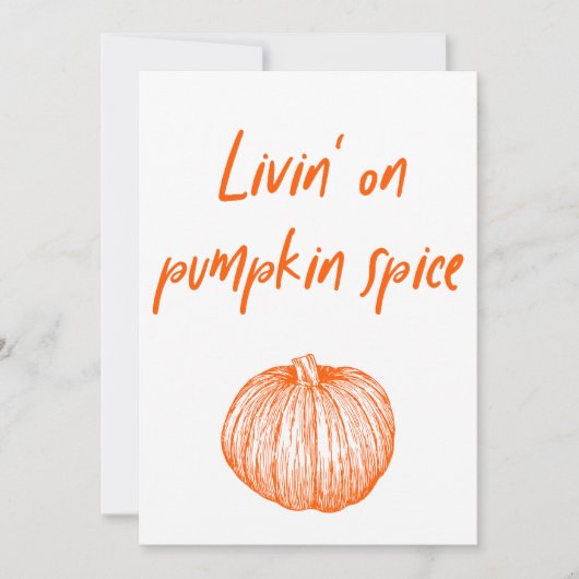 Pumpkin Gewürze Köhler Herbst Kawaii Einladung (Vorderseite)