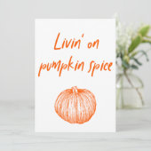 Pumpkin Gewürze Köhler Herbst Kawaii Einladung (Stehend Vorderseite)