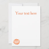 Pumpkin Gewürze Köhler Herbst Kawaii Einladung (Rückseite)