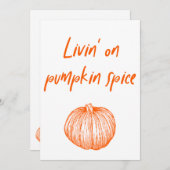 Pumpkin Gewürze Köhler Herbst Kawaii Einladung (Vorne/Hinten)