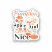 Pumpkin Gewürze und alles Gute Niedlich & Funny Me Aufkleber (Vorderseite)