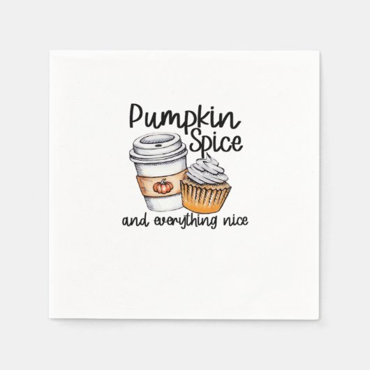 Pumpkin Gewürze und alles Gute Niedlich & Funny Tr Serviette (Vorderseite)