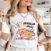 Pumpkin Gewürzfall Mode niedlich Latte Coffee T-Shirt
