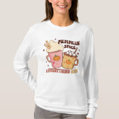 Pumpkin Gewürzfall Mode niedlich Latte Coffee T-Shirt (Vorderseite)