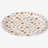 Pumpkin Gewürzfarbe Pappteller (Schrägansicht)