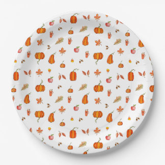 Pumpkin Gewürzfarbe Pappteller