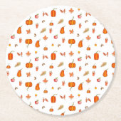 Pumpkin Gewürzfarbe Runder Pappuntersetzer (Vorderseite)