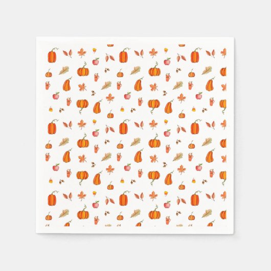 Pumpkin Gewürzfarbe Serviette (Vorderseite)