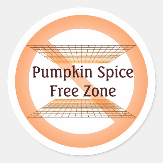 Pumpkin Gewürzfreie Zone Runder Aufkleber (Vorderseite)