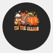 Pumpkin Gewürzfußball der Jahreszeit Runder Aufkleber (Vorderseite)