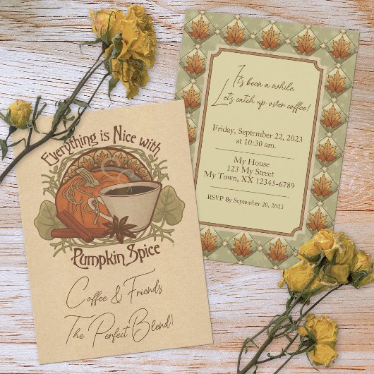 Pumpkin Gewürzkaffee & Freunde Einladung
