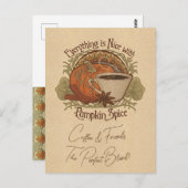 Pumpkin Gewürzkaffee & Freunde Postkarte (Vorne/Hinten)