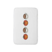 Pumpkin Gewürzkaffee Latumn Herbst Badematte (Vorderseite Vertikal)