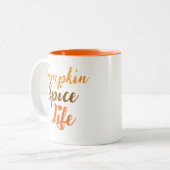 Pumpkin-Gewürzkaffee-Tasse Zweifarbige Tasse (Vorderseite Links)