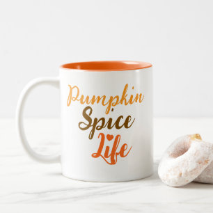 Pumpkin-Gewürzkaffee-Tasse Zweifarbige Tasse