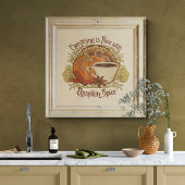 Pumpkin Gewürzkaffee Vintage Jugendstil Inspiriert Poster
