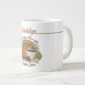 Pumpkin Gewürzkaffee Vintager Individuelle Name Jumbo-Tasse (Vorderseite Rechts)