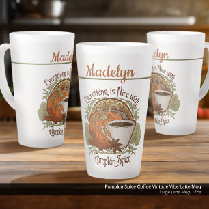 Pumpkin-Gewürzkaffee Vintager Look Milchtasse