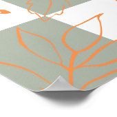 Pumpkin GewürzLatte auf Flanelhintergrund Poster (Ecke)