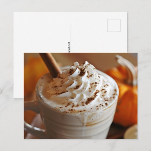 Pumpkin GewürzLatte, Postüberquerung Postkarte (Vorne/Hinten)