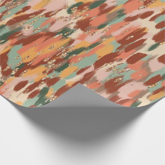 Pumpkin-Gewürzmuster Geschenkpapier (Ecke)