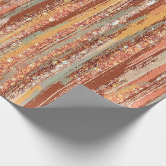 Pumpkin-Gewürzmuster Geschenkpapier (Ecke)