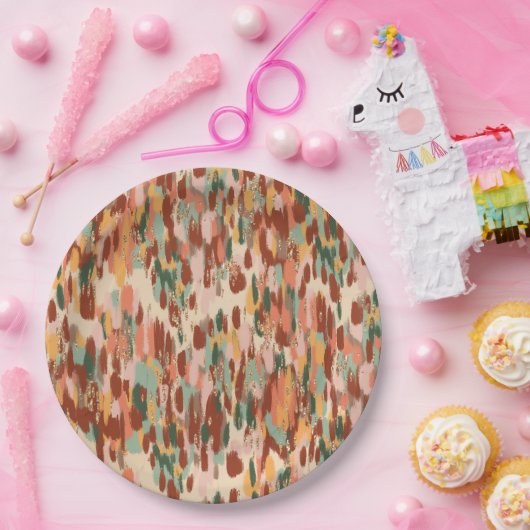 Pumpkin-Gewürzmuster Pappteller (Party)