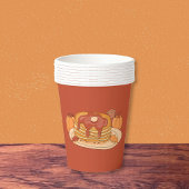 Pumpkin Gewürzpfannkuchen Fall Party Papier Becher