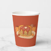 Pumpkin Gewürzpfannkuchen Fall Party Papier Becher (Rückseite)