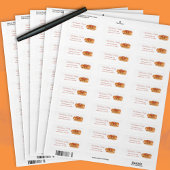 Pumpkin Gewürzpfannkuchen Weiße Rücksendeadressen-