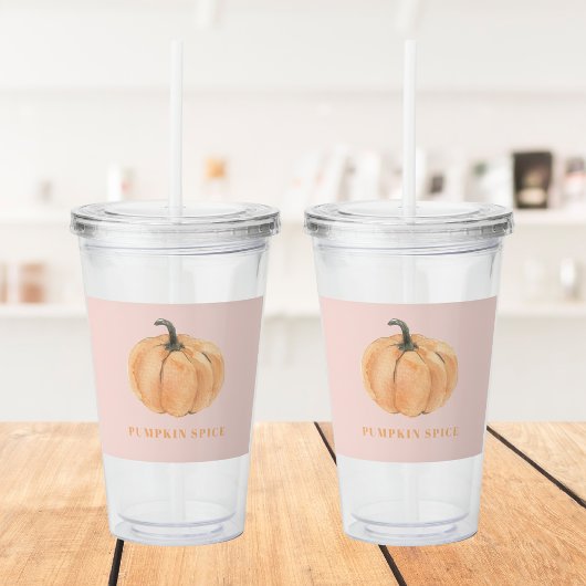 Pumpkin Gewürzpumpen| Orange und Rosa Acryltrinkbecher