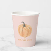 Pumpkin Gewürzpumpen| Orange und Rosa Pappbecher (Vorderseite)