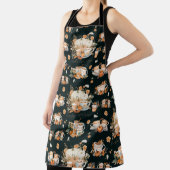 Pumpkin Gewürzsaison Blumenlatte Tasse Schürze (InSitu)