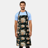 Pumpkin Gewürzsaison Blumenlatte Tasse Schürze (Getragen)