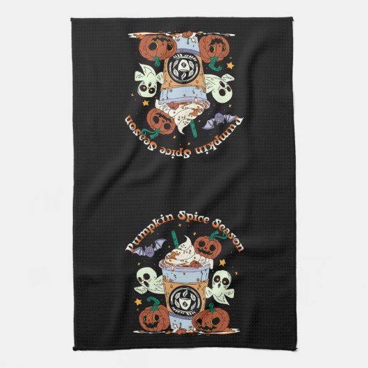 Pumpkin-Gewürzsaison Geschirrtuch (Vertikal)