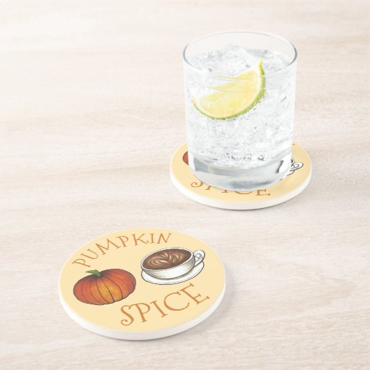 Pumpkin Gewürzsaison Herbst Kaffee Latte Fall Untersetzer (Seite)